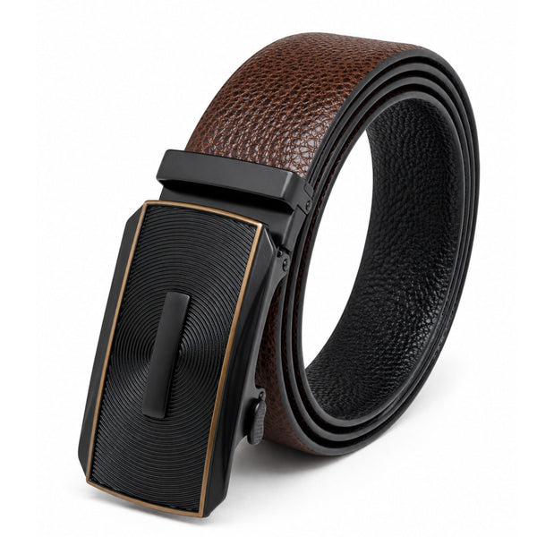 Mens Genuine Leather Belt | 2 in 1 Reversible (Brown & Black) (1 Pc.) - LUXORIC