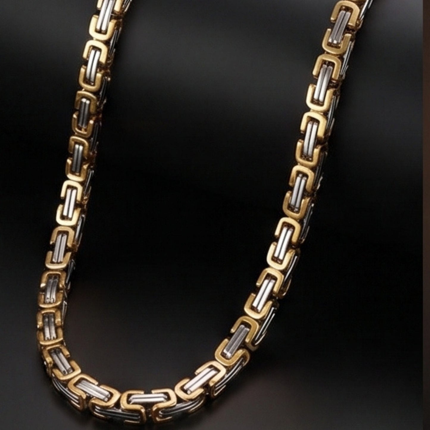 LUXOR LINK - 8mm Stainless Steel Chain with Lobster Clasp for Men & Boys (22 inch)