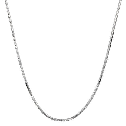 SLEEK HERRINGBONE - 2mm Stainless Steel Chain with Lobster Clasp for Men & Boys (22 inch)