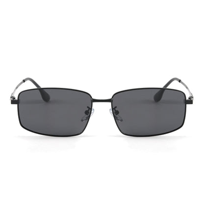 3295 - OBLIVION EDGE- HD Polarised Sunglasses for Men - UV400 Protection, Stainless Steel Frame - Black Lens - THE MEN THING