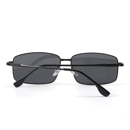 3295 - OBLIVION EDGE- HD Polarised Sunglasses for Men - UV400 Protection, Stainless Steel Frame - Black Lens - THE MEN THING