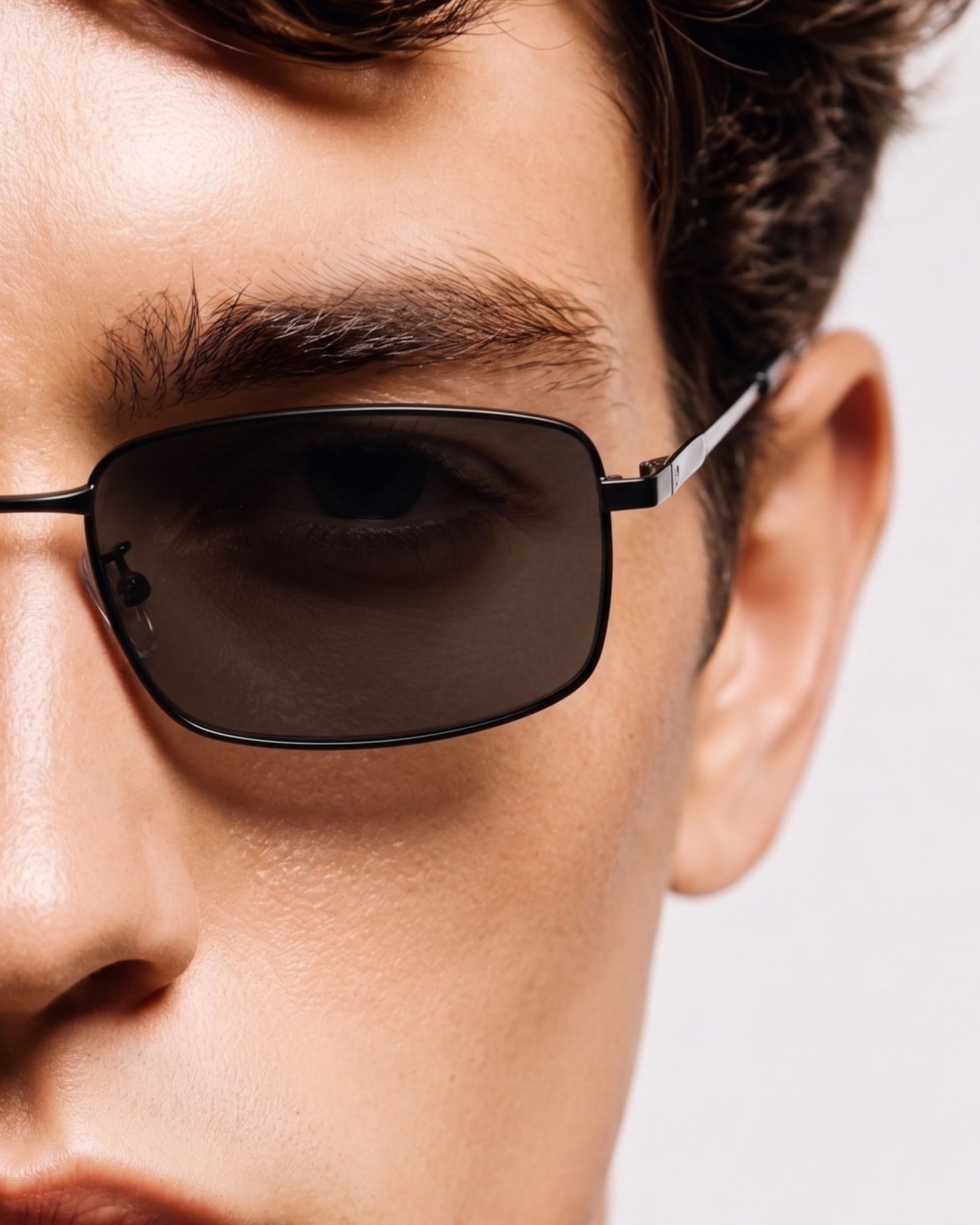 3295 - OBLIVION EDGE- HD Polarised Sunglasses for Men - UV400 Protection, Stainless Steel Frame - Black Lens - THE MEN THING