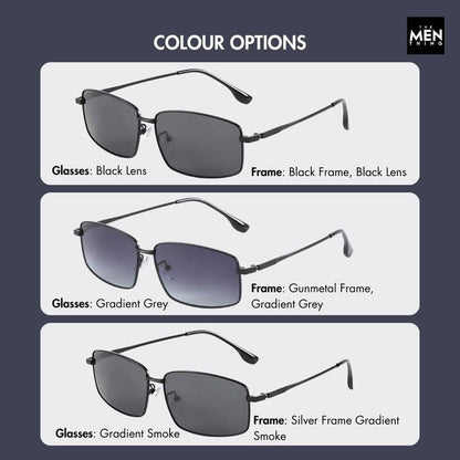 3295 - OBLIVION EDGE- HD Polarised Sunglasses for Men - UV400 Protection, Stainless Steel Frame - Black Lens - THE MEN THING