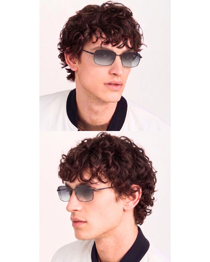 3295 - OBLIVION EDGE- HD Polarised Sunglasses for Men - UV400 Protection, Stainless Steel Frame - Gradient Grey - THE MEN THING