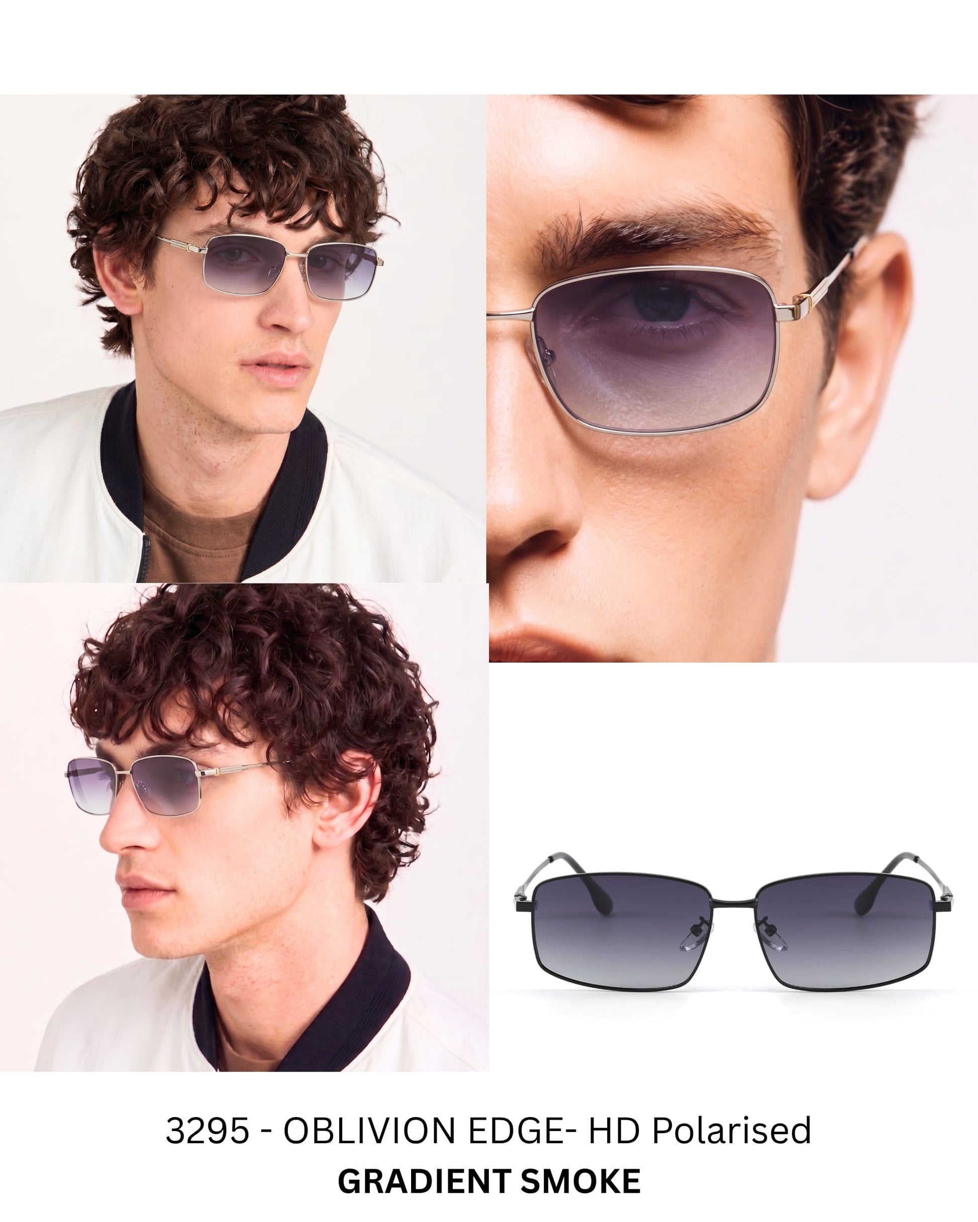 3295 - OBLIVION EDGE- HD Polarised Sunglasses for Men - UV400 Protection, Stainless Steel Frame - Gradient Smoke - THE MEN THING