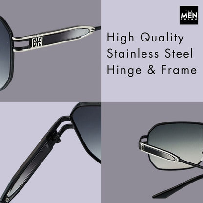 33155 - GRAPHITE LUXE - HD Polarised Sunglasses for Men - UV400 Protection, Stainless Steel Frame - THE MEN THING