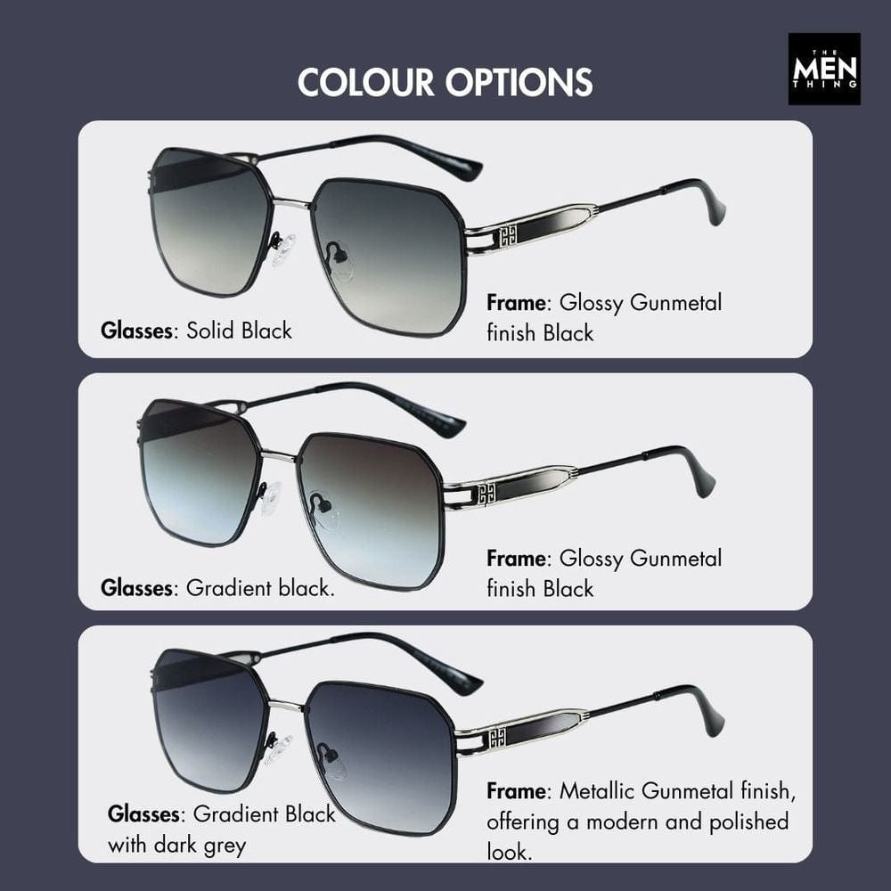 33155 - GRAPHITE LUXE - HD Polarised Sunglasses for Men - UV400 Protection, Stainless Steel Frame - THE MEN THING