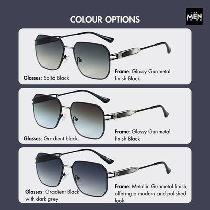 33155 - GRAPHITE LUXE - HD Polarised Sunglasses for Men - UV400 Protection, Stainless Steel Frame - THE MEN THING
