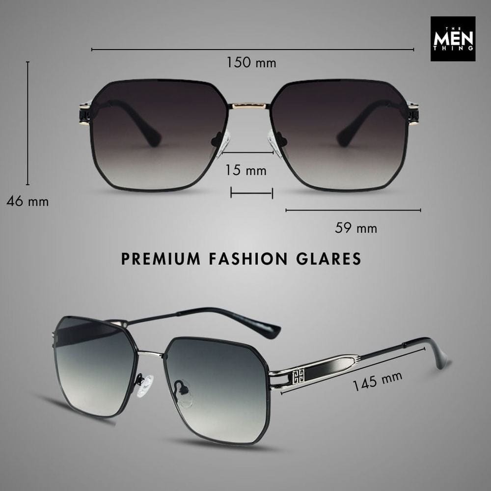 33155 - GRAPHITE LUXE - HD Polarised Sunglasses for Men - UV400 Protection, Stainless Steel Frame - THE MEN THING