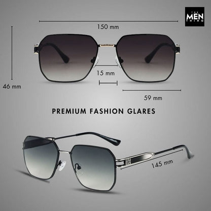 33155 - GRAPHITE LUXE - HD Polarised Sunglasses for Men - UV400 Protection, Stainless Steel Frame - THE MEN THING