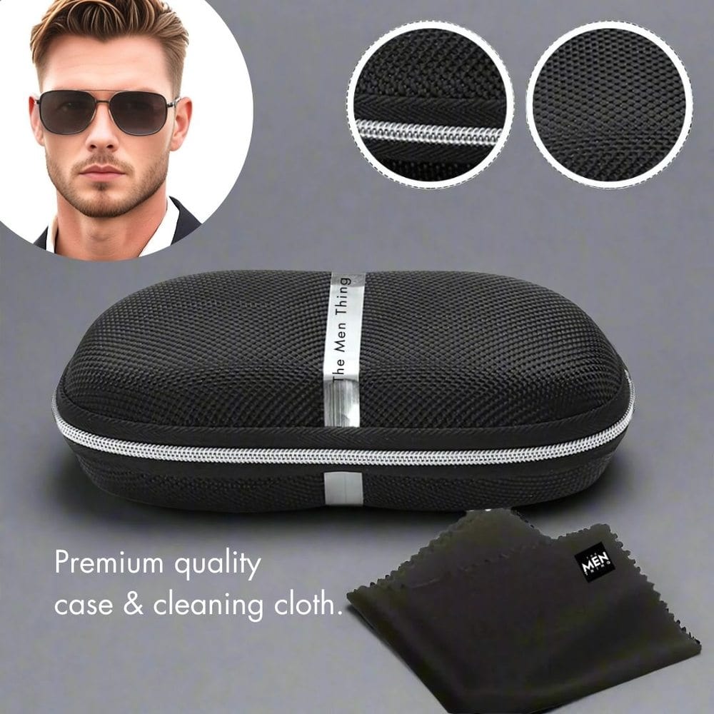 33155 - GRAPHITE LUXE - HD Polarised Sunglasses for Men - UV400 Protection, Stainless Steel Frame - THE MEN THING