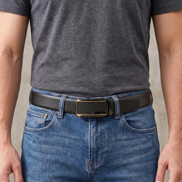 Mens Genuine Leather Belt | 2 in 1 Reversible (Black & Brown) (1 Pc.) - SIGNORA