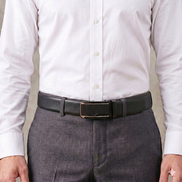 Mens Genuine Leather Belt | 2 in 1 Reversible (Black & Brown) (1 Pc.) - SIGNORA