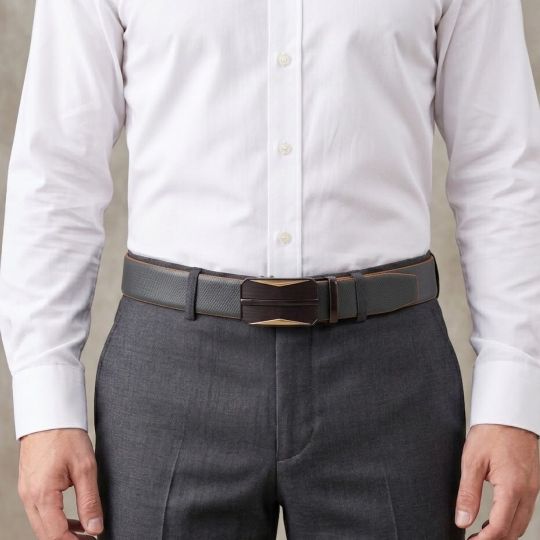 Mens Genuine Leather Belt | 2 in 1 Reversible (Black & Brown) (1 Pc.) - SIGNORA