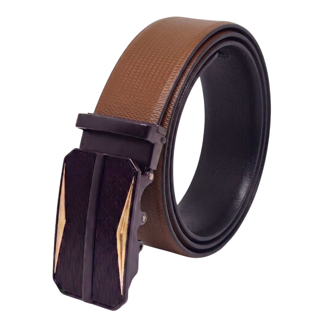 Mens Genuine Leather Belt | 2 in 1 Reversible (Brown & Black) (1 Pc.) - SIGNORA