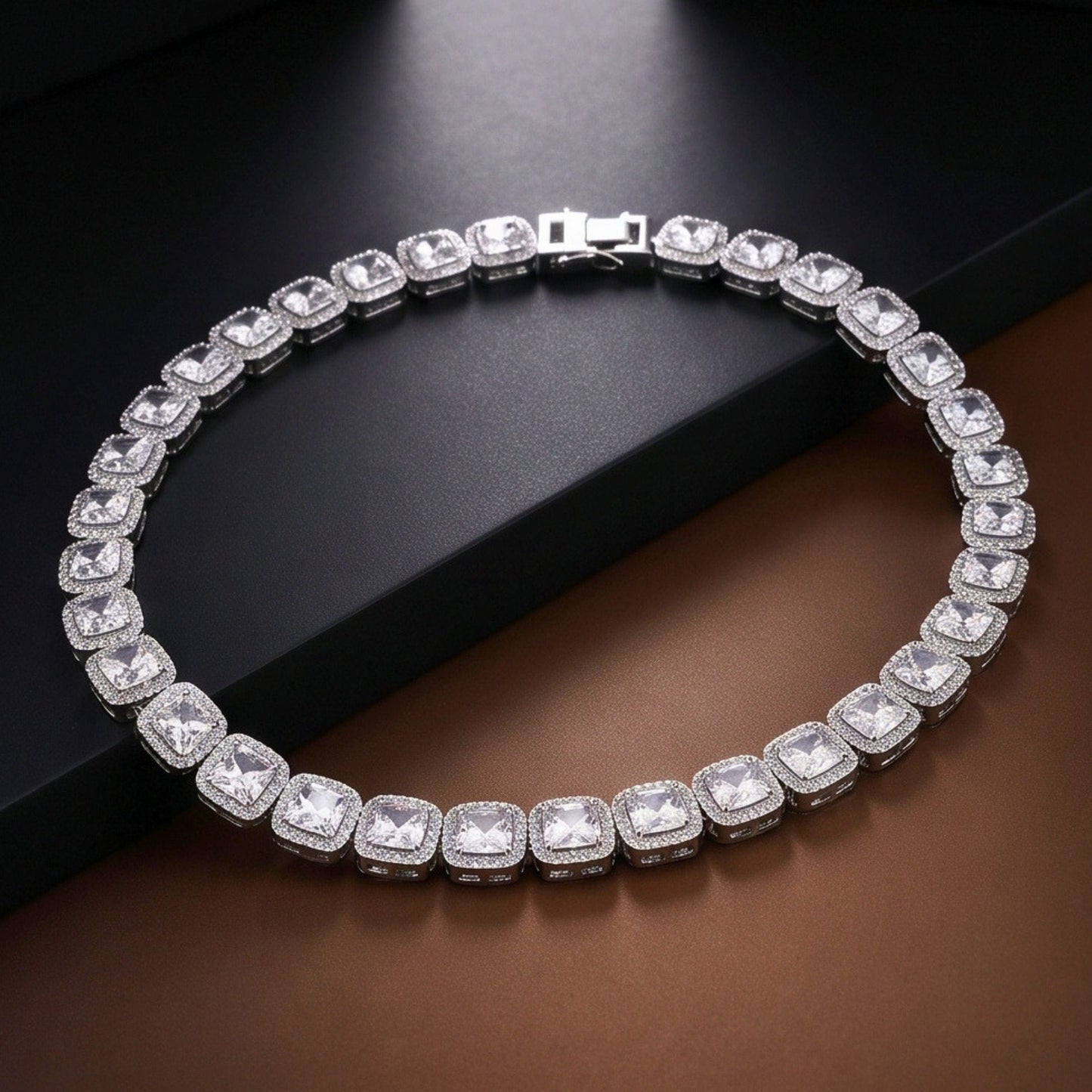 SQUARE HALO - 13mm Stainless Steel Chain with Fold Over Clasp for Men & Boys (22inch)