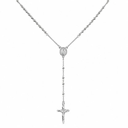 MIRACULOUS ROSARY - STEEL- 21mm Titanium Steel Pendant with 38inch Chain for Men & Boys