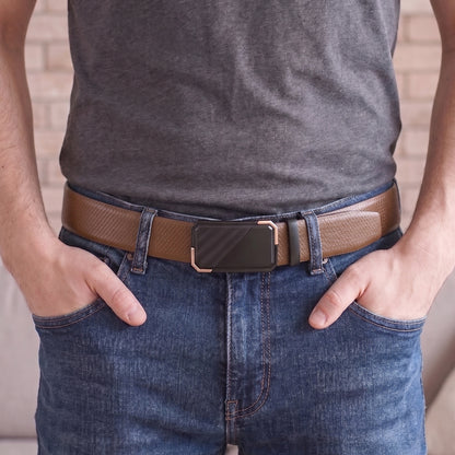 Mens Genuine Leather Belt | 2 in 1 Reversible (Brown & Black) (1 Pc.) - SIGNORA