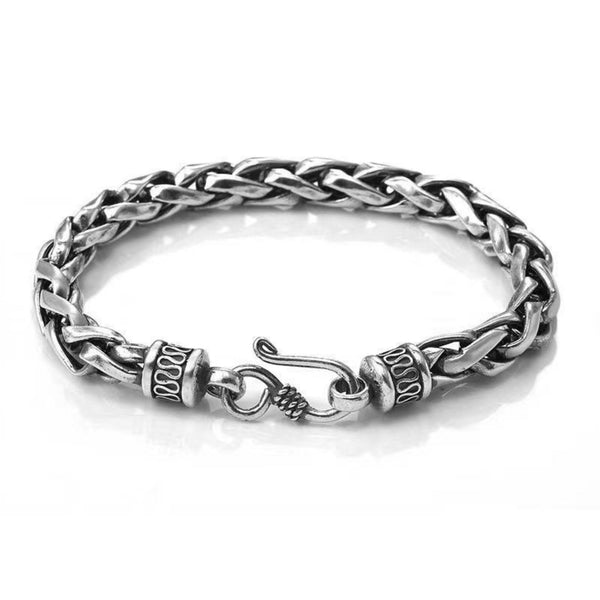 NORDIC BRAID - 7 mm Pure Stainless Steel Bracelet, for Men & Boy (7-8-9 Inch)