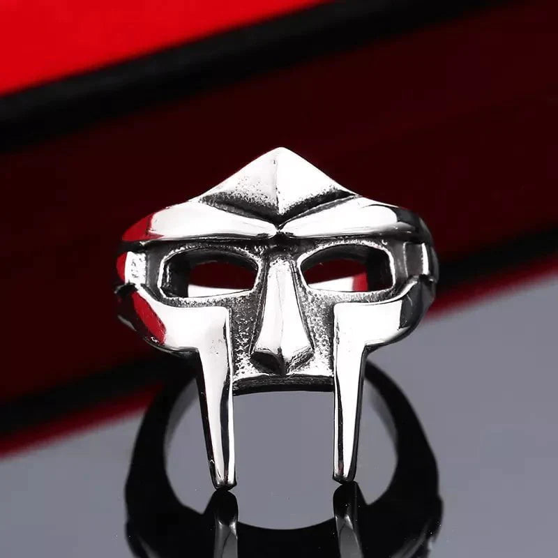 Doom Mask - Pure Titanium Stainless Steel Ring Jewellery For Men Size 17-21- 24