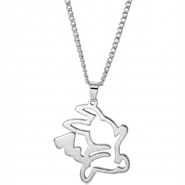 BUNNY ICON - 26mm Titanium Steel Pendant with 27inch 4mm Curb Chain for Men & Boys