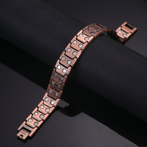 CELTIC CROSS - 16mm Magnetic Copper Bracelet with Open Box Clasps for Men & Boys (8.5 inch)