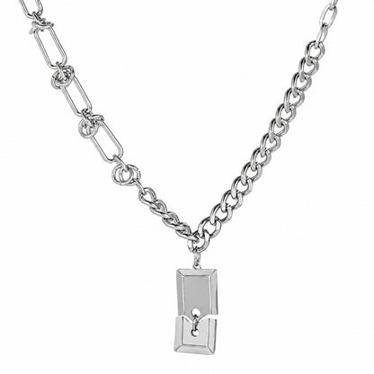 SPLIT TAG - 13mm Titanium Steel Pendant with 9mm Chain for Men & Boys (22 to 24 inch)