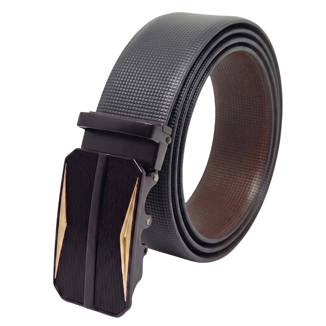 Mens Genuine Leather Belt | 2 in 1 Reversible (Black & Brown) (1 Pc.) - NEXVIOR