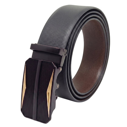 Mens Genuine Leather Belt | 2 in 1 Reversible (Black & Brown) (1 Pc.) - NEXVIOR