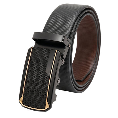Mens Genuine Leather Belt | 2 in 1 Reversible (Black & Brown) (1 Pc.) - NEXVIOR