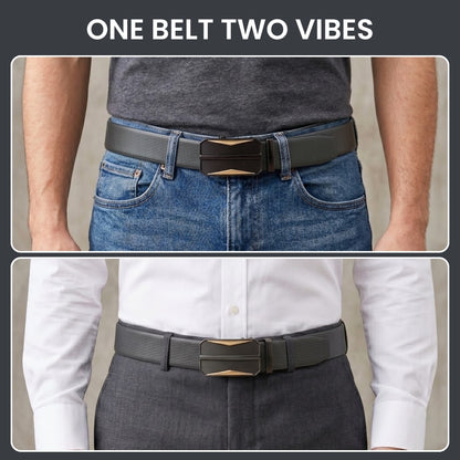 Mens Genuine Leather Belt | 2 in 1 Reversible (Black & Brown) (1 Pc.) - NEXVIOR