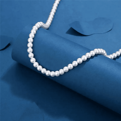 Round Pearl Choker White - Necklace For Men & Boys (16 To 24 Inch) 1Pc.