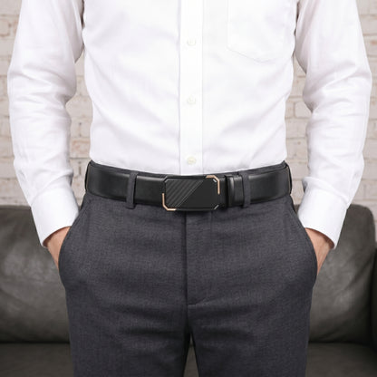 Mens Genuine Leather Belt | 2 in 1 Reversible (Black & Brown) (1 Pc.) - VELARO