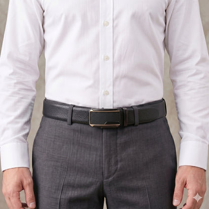 Mens Genuine Leather Belt | 2 in 1 Reversible (Black & Brown) (1 Pc.) - LUXORIC