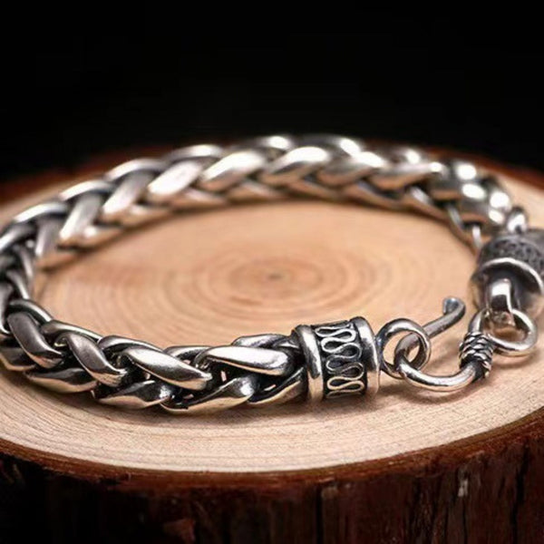 NORDIC BRAID - 7 mm Pure Stainless Steel Bracelet, for Men & Boy (7-8-9 Inch)