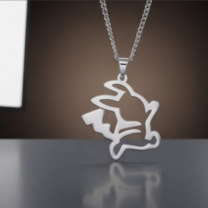 BUNNY ICON - 26mm Titanium Steel Pendant with 27inch 4mm Curb Chain for Men & Boys