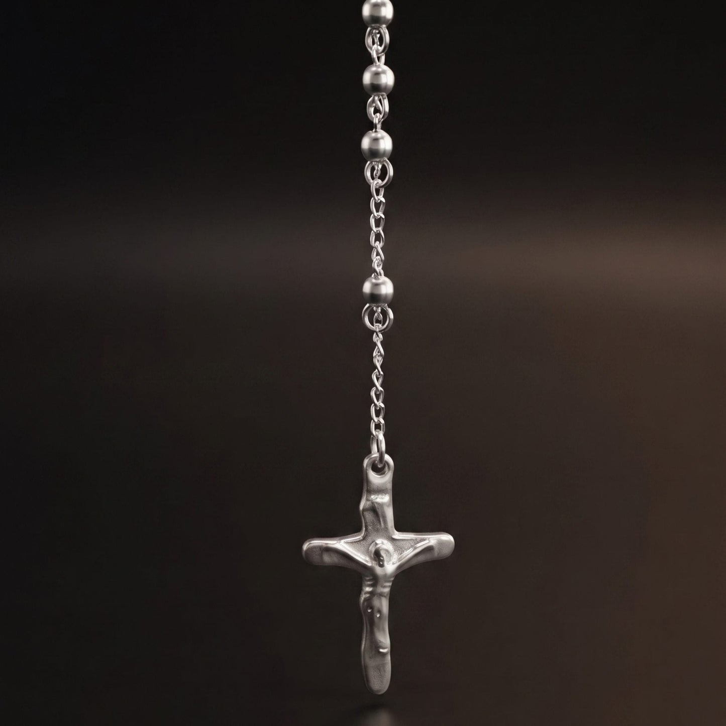 MIRACULOUS ROSARY - STEEL- 21mm Titanium Steel Pendant with 38inch Chain for Men & Boys