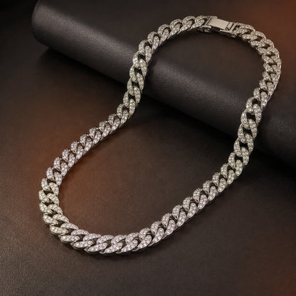 ARCTIC CUBAN - 14mm Stainless Steel Chain with Fold Over Clasp for Men & Boys (24inch)