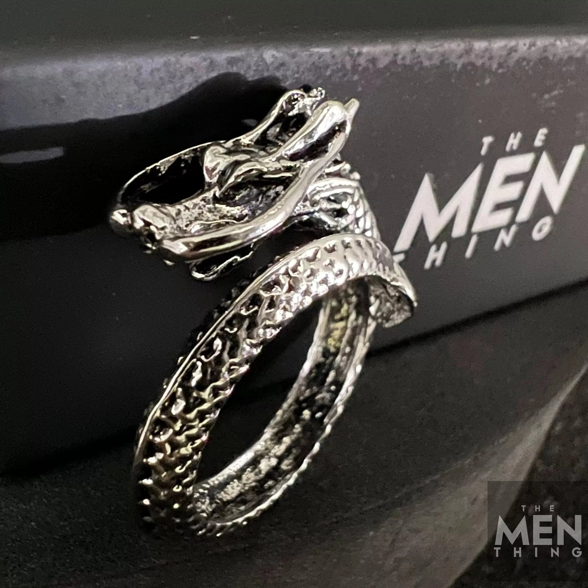 THE MEN THING Alloy Adjustable Vintage Ring for Men, American trending Style - Funky, Punk Gothic Rings for Men & Boys