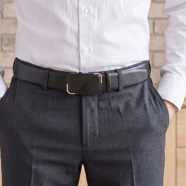 Mens Genuine Leather Belt | 2 in 1 Reversible (Black & Brown) (1 Pc.) - REXVA
