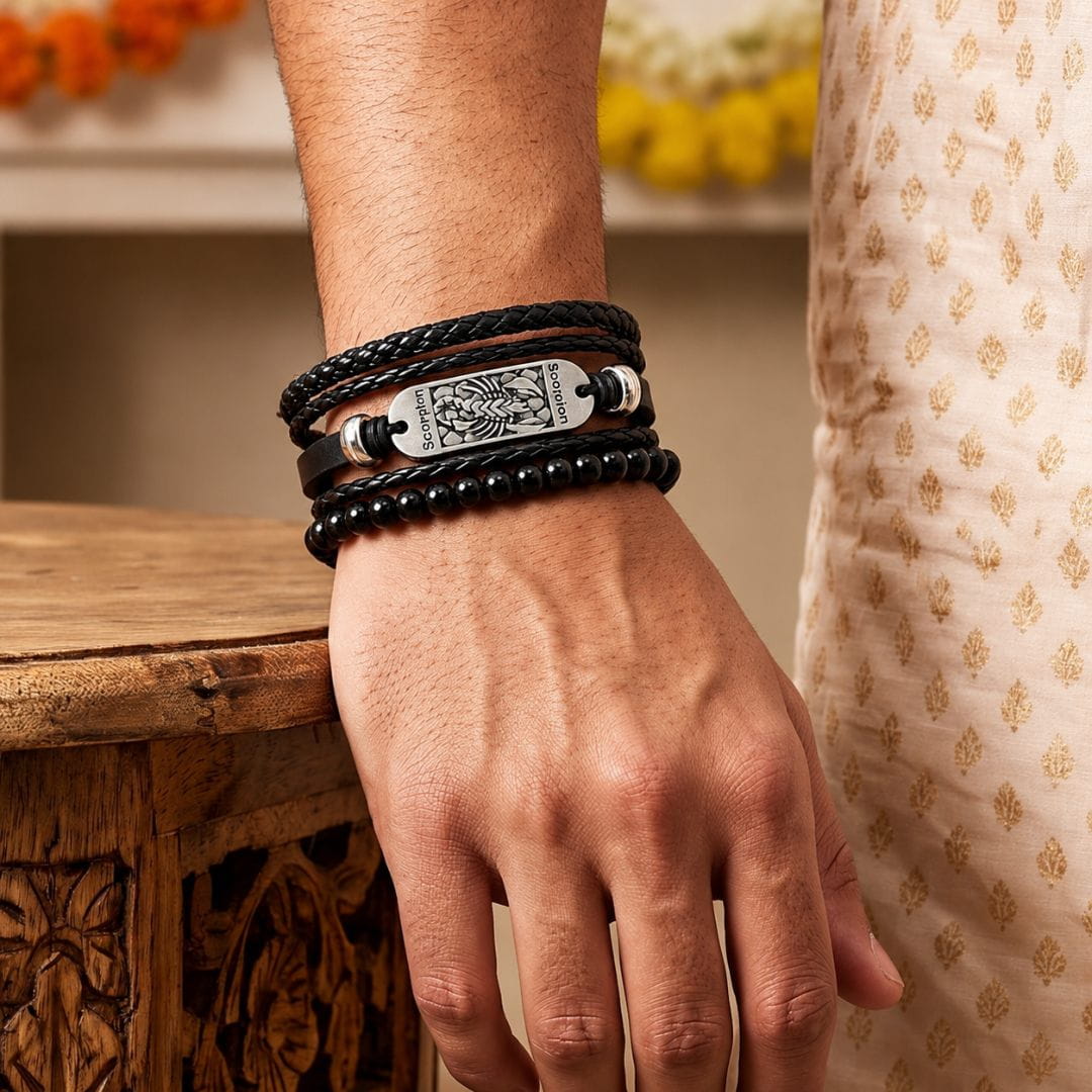 The Perfect Rakhi Gift For Every Brother – SCORPION EDGE - Leather Adjustable Bracelets With Timeless Style