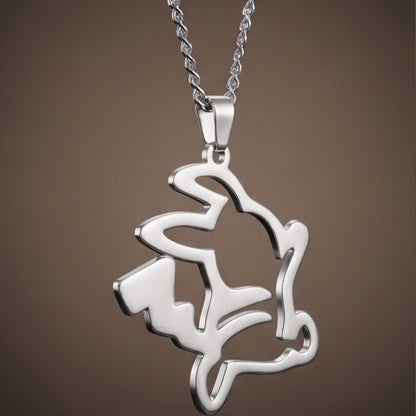 BUNNY ICON - 26mm Titanium Steel Pendant with 27inch 4mm Curb Chain for Men & Boys