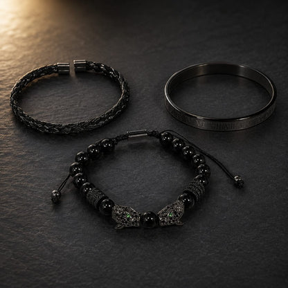 ROMAN PANTHER - Stainless Steel Bracelet, for Men & Boy (Adjustable)