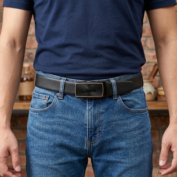 Mens Genuine Leather Belt | 2 in 1 Reversible (Black & Brown) (1 Pc.) - SIGNORA