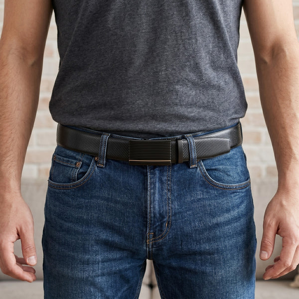 Mens Genuine Leather Belt | 2 in 1 Reversible (Black & Brown) (1 Pc.) - REXVA
