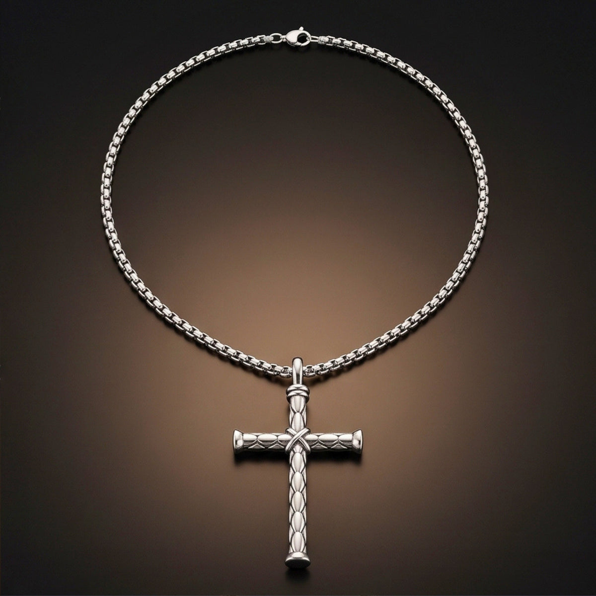 HOLY ARMOR - 31mm Titanium Steel Pendant with 23inch Round Box 4mm Chain for Men & Boys