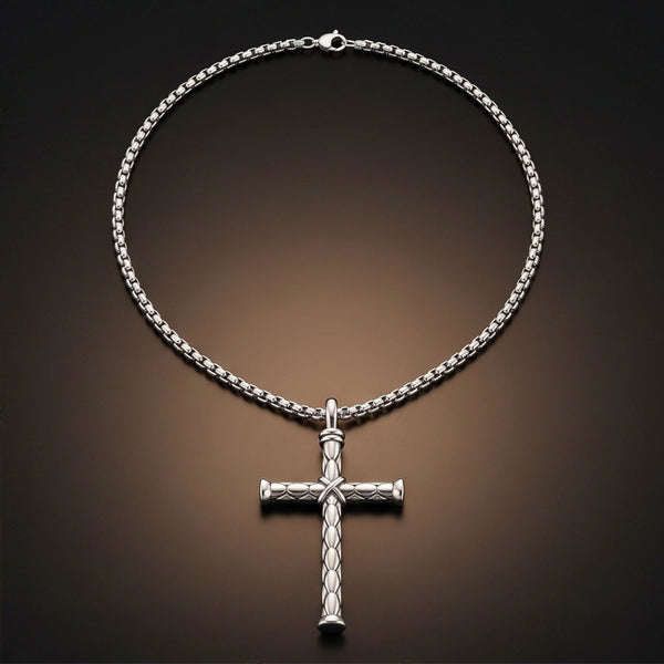 HOLY ARMOR - 31mm Titanium Steel Pendant with 23inch Round Box 4mm Chain for Men & Boys