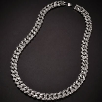 ARCTIC CUBAN - 14mm Stainless Steel Chain with Fold Over Clasp for Men & Boys (24inch)