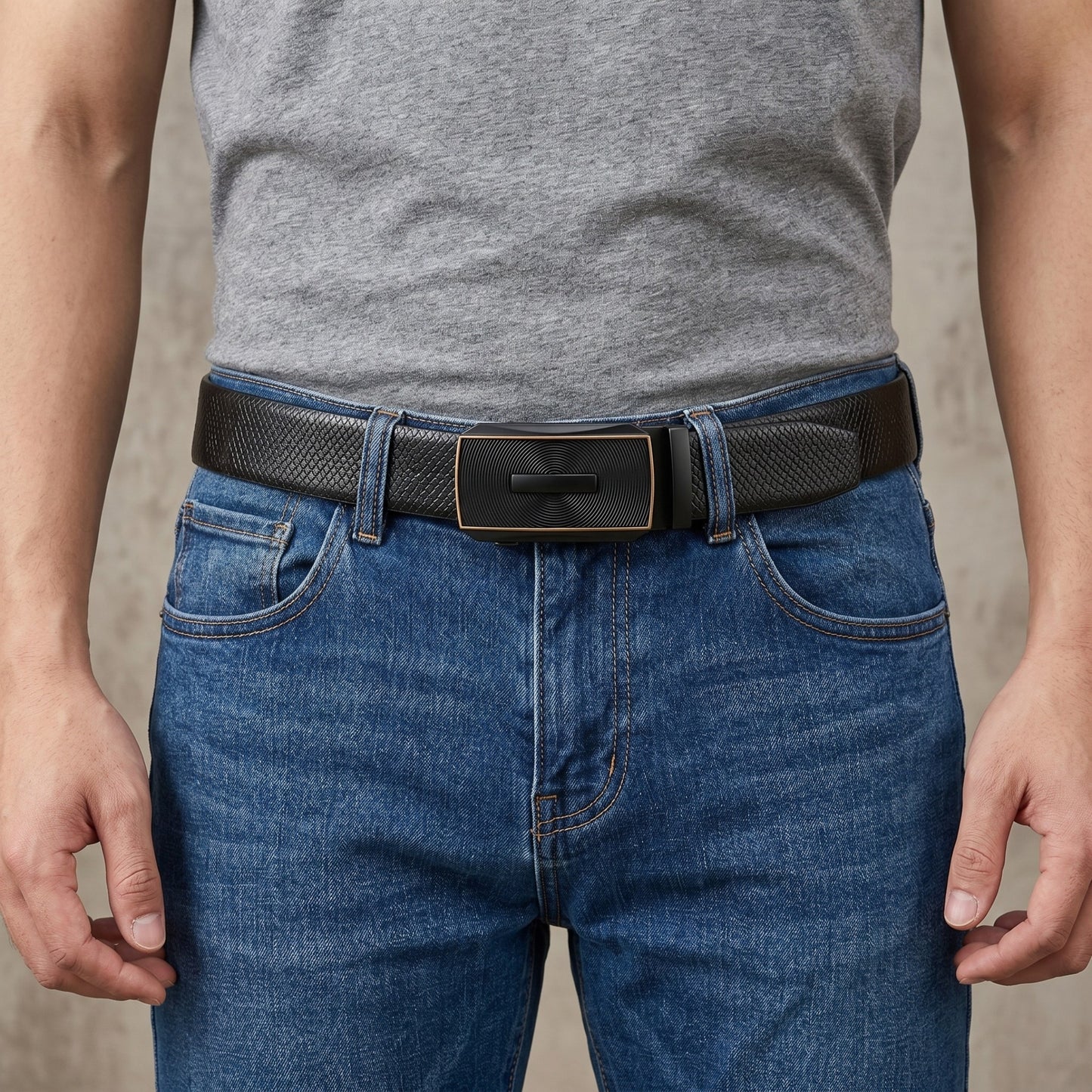 Mens Genuine Leather Belt | 2 in 1 Reversible (Black & Brown) (1 Pc.) - REXVA