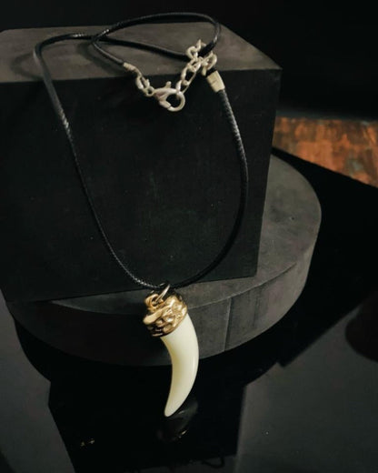 The Men Thing Necklace For Men - Gold Ivory Dangle Pendant Black Lobster Claw Adjustable And Boys.